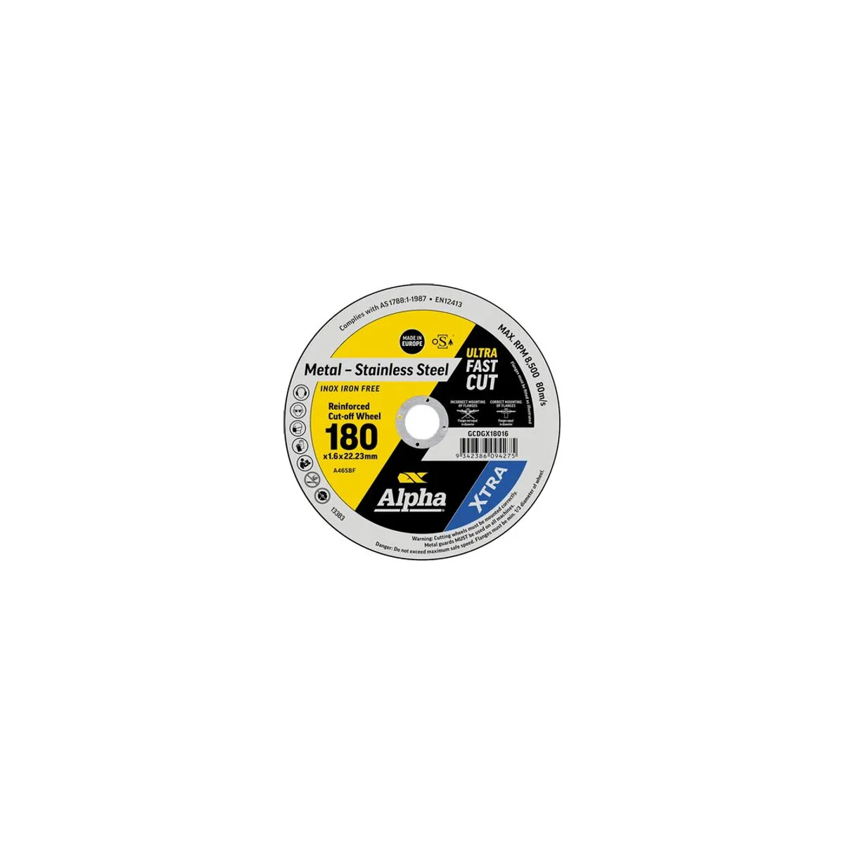 Alpha 180mm Metal Cutting Blade