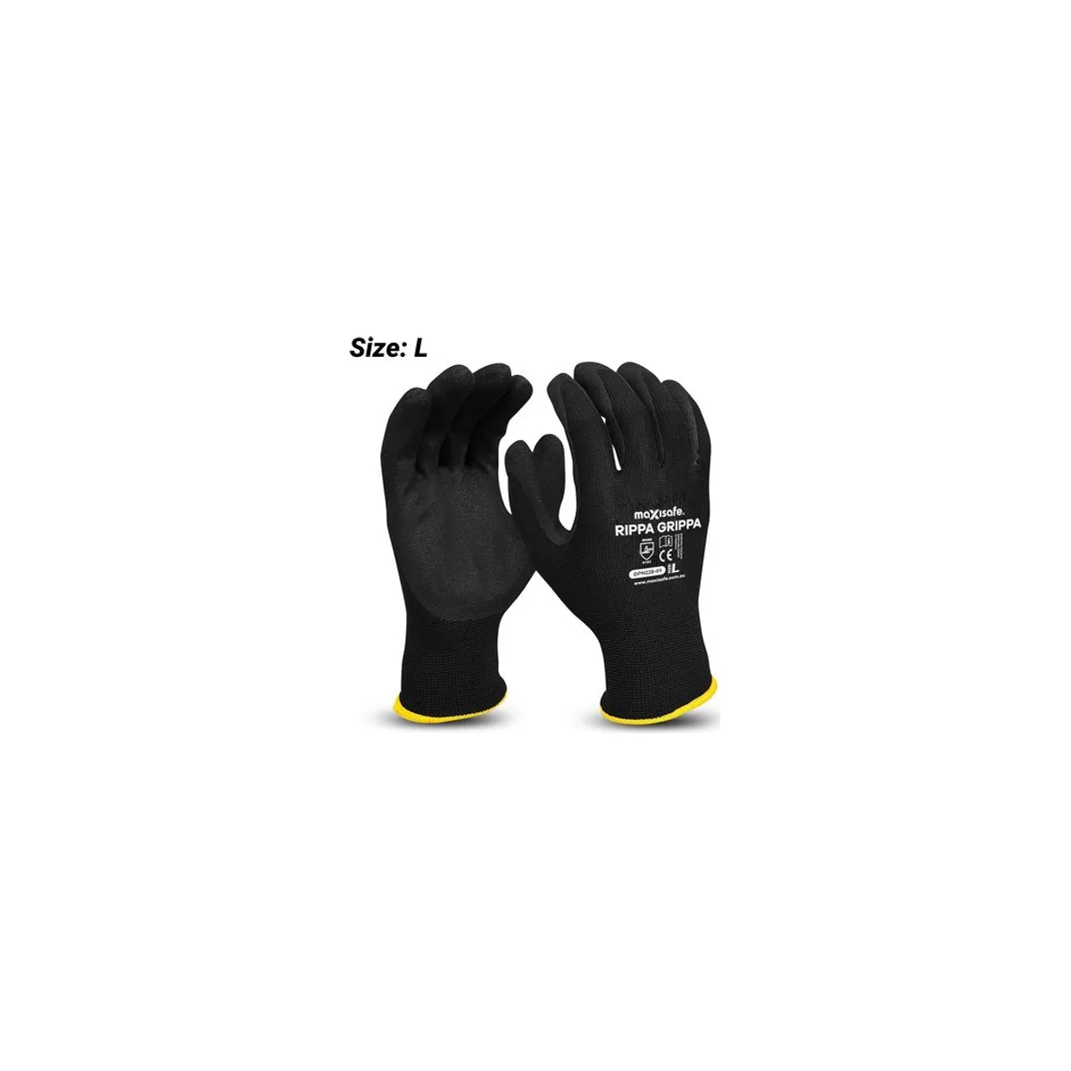 Maxisafe Rippa Grippa Black Nitrile Coated Glove - image 3
